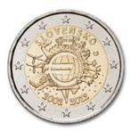 2 Euro Slowakije 2012 UNC - 10 jaar Chartale Euro (TYE), Verzenden, Slowakije, 2 euro, Losse munt