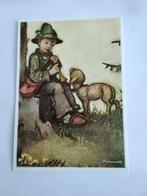 HUMMEL  JONGEN  SPEELT. FLUIT BIJ LAMMETJE, Verzamelen, Ansichtkaarten | Themakaarten, Ophalen of Verzenden, 1940 tot 1960, Kinderen
