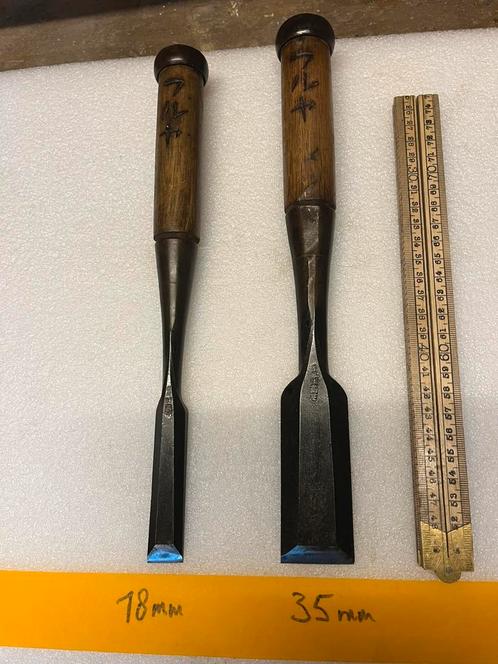 Japanse beitels handgesmeed, Doe-het-zelf en Verbouw, Gereedschap | Handgereedschap, Zo goed als nieuw, Verzenden