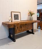 Vintage werkbank, Houten dressoir, Toonbank, Werkbank, Ophalen of Verzenden