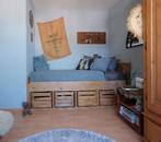 Steigerbed eenpersoons 90x200, Ophalen, 90 cm, Eenpersoons, Steigerhout