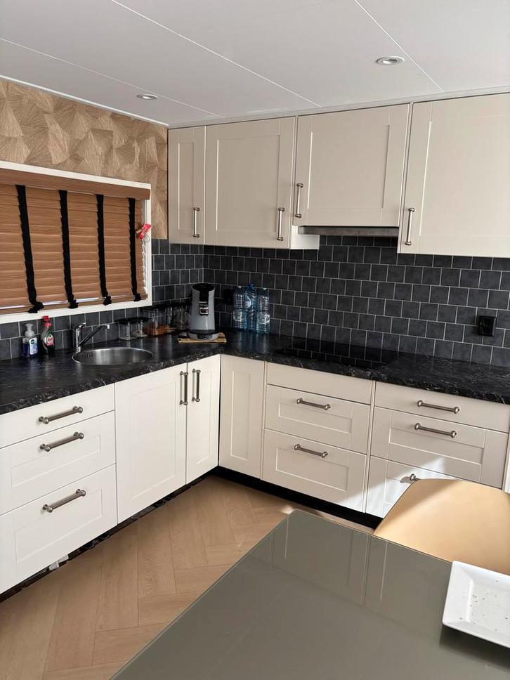 Complete Hoekkeuken - 2.14x1.99m, Huis en Inrichting, Keuken | Complete keukens, Gebruikt, Hoekkeuken, Wit, Overige materialen