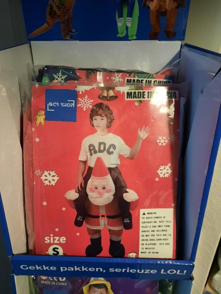 Opblaasbare kerstman feestpak voor kinderen, Kinderen en Baby's, Carnavalskleding en Verkleedspullen, Nieuw, Jongen of Meisje