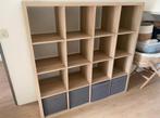 16 vaks ikea kallax open kast vakkenkast 4x4 bruin, Ophalen, 100 tot 150 cm, 5 laden of meer, 100 tot 150 cm