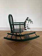 Vintage houten poppenhobbelpaard, merk Torck, groen, Ophalen, Gebruikt, Rij- of Hobbelspeelgoed