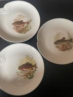 3 porseleinen royal schwabap borden met vissen, Antiek en Kunst, Ophalen of Verzenden