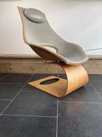 Carl Hansen Dream Chair, eiken, lichtgrijs leder, Carl Hansen, Ophalen of Verzenden, Zo goed als nieuw, Nvt