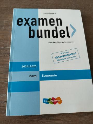 Examen bundel economie havo 24/25 beschikbaar voor biedingen