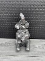 olifant slurf 35hoog 15breed/Nieuw! (zilver/zwart), Verzamelen, Beelden en Beeldjes, Ophalen of Verzenden, Nieuw, Dier