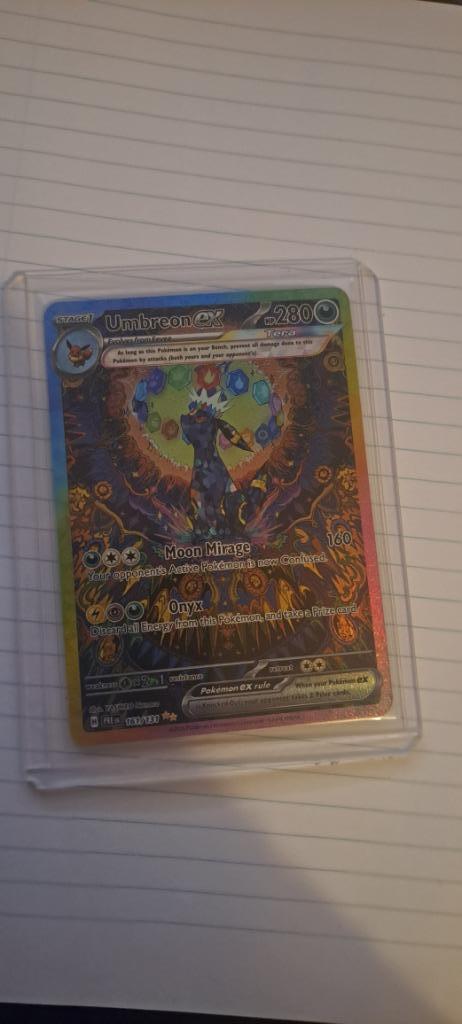 Umbreon EX #161 [Prismatic Evolutions], Hobby en Vrije tijd, Verzamelkaartspellen | Pokémon, Nieuw, Losse kaart, Foil, Verzenden
