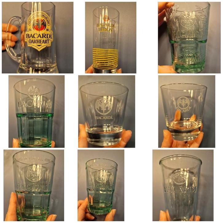 Diverse Bacardi Glazen, Huis en Inrichting, Keuken | Keukenbenodigdheden, Ophalen of Verzenden