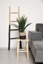 decoratieve ladder teak naturel/zwart 150cm NIEUW, Huis en Inrichting, Ophalen of Verzenden, Nieuw