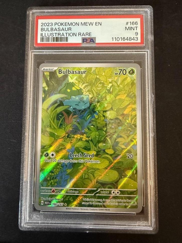 Bulbasaur MEW 166/165 PSA 9, Hobby en Vrije tijd, Verzamelkaartspellen | Pokémon, Nieuw, Losse kaart, Foil, Ophalen of Verzenden