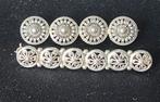 Antieke zilveren broche 2 stuks, Ophalen of Verzenden, Zilver, Broche