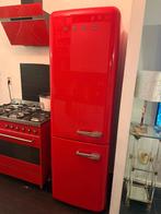 Retro Rode SMEG Koelkast met Vriesvak, Ophalen, 150 tot 200 liter, 120 tot 140 cm, Zo goed als nieuw