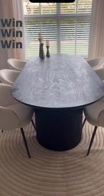 Ovale Eikenhouten Eettafel, Huis en Inrichting, Tafels | Eettafels, 100 tot 150 cm, Eikenhout, 200 cm of meer, Ophalen of Verzenden
