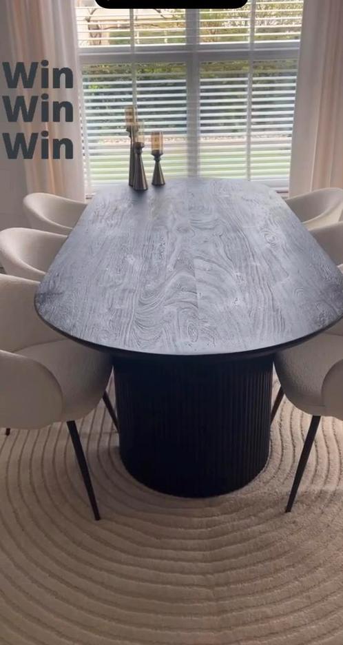 Ovale Eikenhouten Eettafel, Huis en Inrichting, Tafels | Eettafels, Zo goed als nieuw, 100 tot 150 cm, 200 cm of meer, Vijf personen of meer