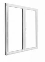 Kunststof draai-draaikiep kozijn b130 x h150 RAL9016, Kunststof, Overige typen, Niet ingevuld, Nieuw