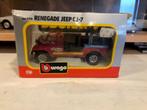 1:24 Jeep Renegade CJ-7 Bburago rood in doos, Hobby en Vrije tijd, Ophalen of Verzenden, Gebruikt, Auto, Bburago