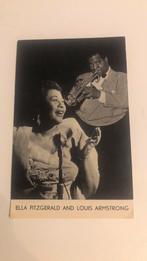 Unieke kaart van Ella Fitzgerald en Louis Armstrong, Verzamelen, Ophalen of Verzenden, Voor 1940, Zo goed als nieuw, Overige onderwerpen