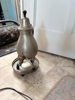 Antieke Tinnen Theepot met Warmhouder, Ophalen of Verzenden
