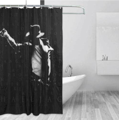 Zgan Michael Jackson douche gordijn 180 x 180, Hobby en Vrije tijd, Overige Hobby en Vrije tijd, Zo goed als nieuw, Ophalen of Verzenden