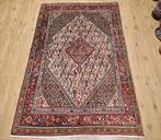 Vintage handgeknoopt perzisch tapijt sarough 204x134, Info@SlatsAntiek.nl, 100 tot 150 cm, Perzisch, 200 cm of meer