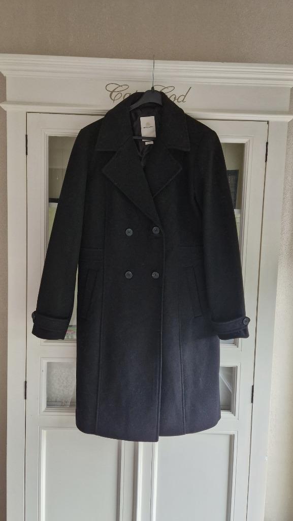 Revelation double breasted mantel zwart nieuwstaat maat XL, Kleding | Dames, Jassen | Winter, Zo goed als nieuw, Maat 46/48 (XL) of groter