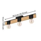 Eglo plafondlamp BAILRIGG hout metaal design e27 43901, Overige materialen, Ophalen of Verzenden, Zo goed als nieuw, Eglo