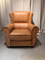 Borzalino Italiaanse Cognac Leren Fauteuil Zgan, Italie, Borzalino, Zo goed als nieuw, Leer