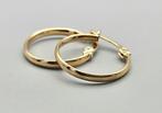 Basic hoops 14 karaat gouden basis creolen. 2025/380, Hangers, ., Nieuw, Ophalen of Verzenden