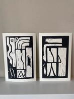 Abstracte Lino Prints, Ophalen of Verzenden