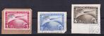 X170) 1933 Chicagofahrt 3x briefstukje €1000 facsimile, Ophalen of Verzenden, Duitse Keizerrijk, Gestempeld