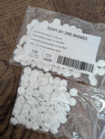 Boekschroeven/busschroeven wit, 3,5 mm beschikbaar voor biedingen