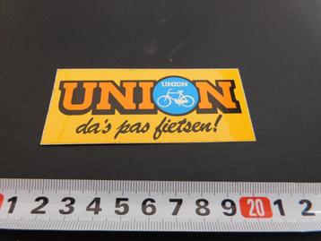 sticker UNION da's pas fietsen !  beschikbaar voor biedingen