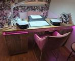 Prachtige nagelsalon tafel incl. Afzuiger, Ophalen, Zo goed als nieuw, Bruin, Handen en Nagels