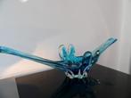 Murano grote Sixties Schaal, Azurblauw, Ophalen of Verzenden