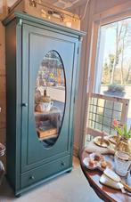 Grenen vitrinekast /kledingkast /keukenkast, Ophalen, Gebruikt, 100 tot 150 cm, Glas
