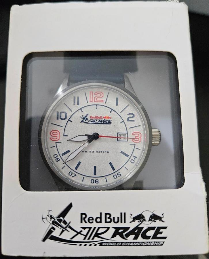 Red Bull Air Race horloge met blauw leder band, Sieraden, Tassen en Uiterlijk, Horloges | Heren, Nieuw, Overige merken, Leer, Ophalen of Verzenden