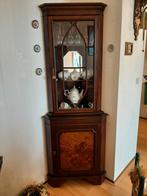 Antieke hoekkast met glazen deur, Huis en Inrichting, Kasten | Buffetkasten, Antiek, Minder dan 50 cm, Glas, Ophalen of Verzenden
