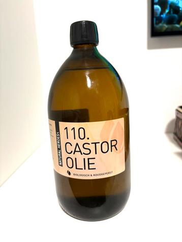 Grote fles castor olie (nieuw) beschikbaar voor biedingen