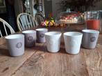 Servies mokjes DE Douwe Egberts 6x, Nieuw, Ophalen of Verzenden, Overige stijlen, Kop(pen) en/of Schotel(s)