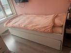 1-persoons bed met uitschuifbed, Huis en Inrichting, Ophalen, 90 cm, Eenpersoons, Wit