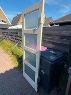 Hardhouten binnendeur met Glas, Doe-het-zelf en Verbouw, Deuren en Horren, Ophalen, Gebruikt, 80 tot 100 cm, 200 tot 215 cm