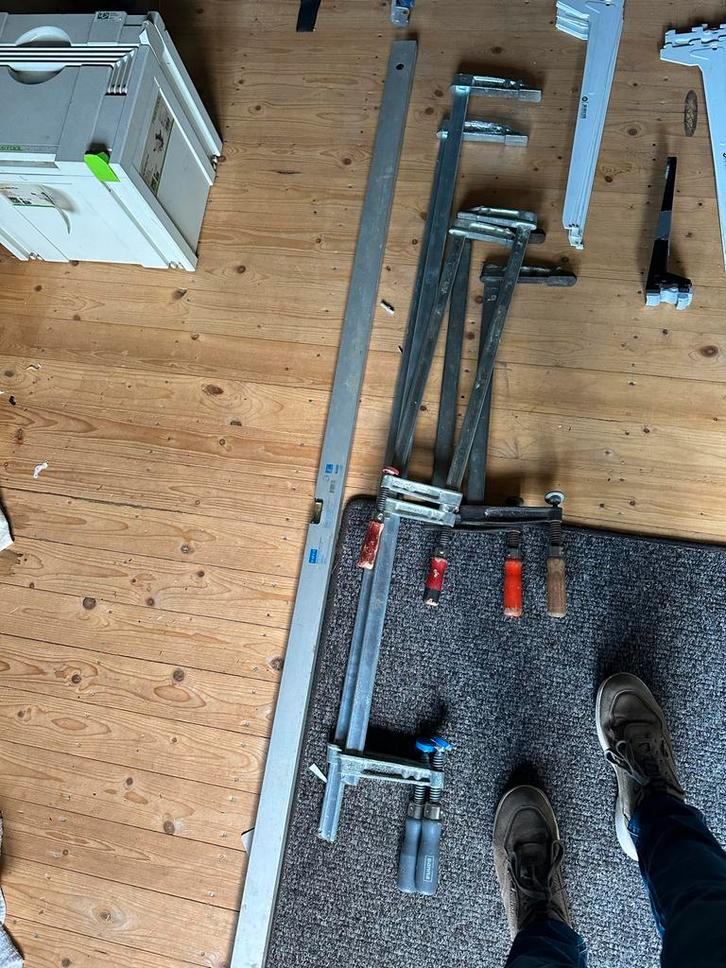 Lijmklemmen - Diverse maten 2x 0-120 en 2x 0-60 cm, Doe-het-zelf en Verbouw, Gereedschap | Handgereedschap, Gebruikt, Ophalen
