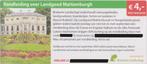 Rondleiding Mattemburgh €4,- pp. Postcodeloterij voordeelbon, Drie personen of meer, Kortingskaart