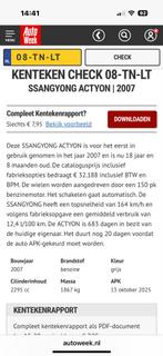 SsangYong Actyon 2.3 A230 4WD AUT 2007 Grijs, Auto's, Automaat, 4 cilinders, Lederen bekleding, Vierwielaandrijving