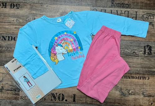 Unicorn Pyjama 128 134 eenhoorns meisje eenhoorn longsleeve, Kinderen en Baby's, Kinderkleding | Maat 128, Nieuw, Meisje, Nacht- of Onderkleding