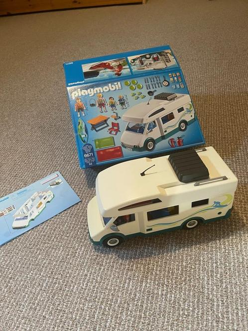 Playmobil set 6671 camper, compleet met doos, Kinderen en Baby's, Speelgoed | Playmobil, Zo goed als nieuw, Complete set, Ophalen of Verzenden
