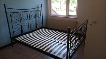 Ikea Noresund bedframe zwart metaal 160x200 - afbeelding 1